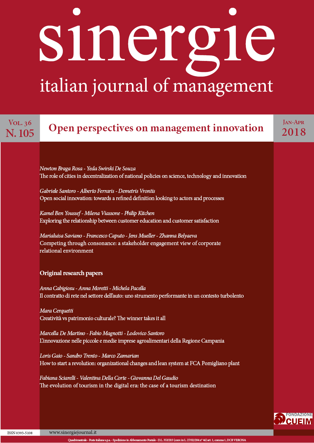 					View Vol. 36 No. Jan-Apr (2018): Open perspective on management innovation
				