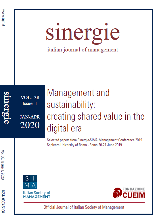 					View Vol. 38 No. 1 (2020): Management and sustainability: Creating shared value in the digital era
				
