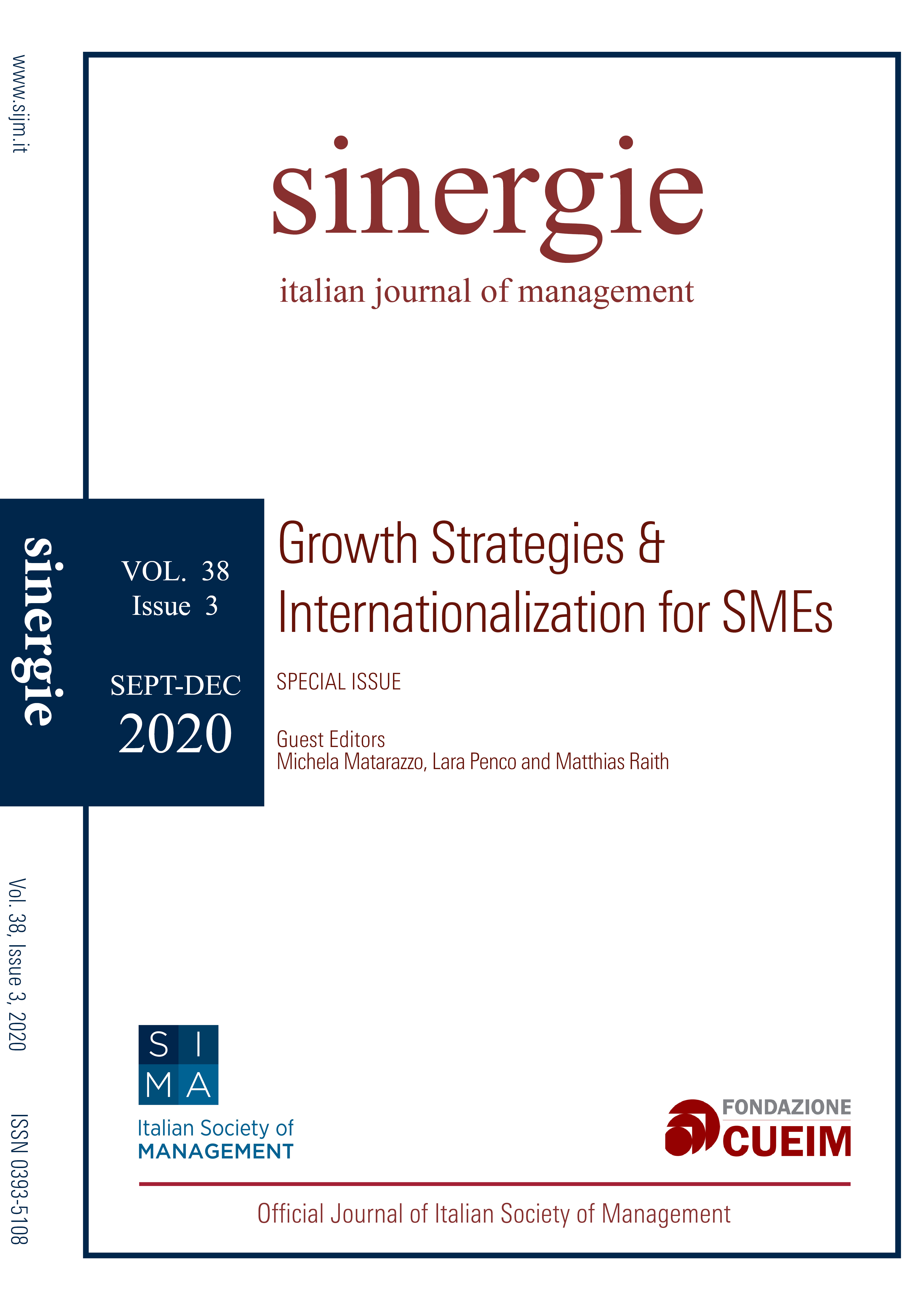 					View Vol. 38 No. 3 (2020): Growth Strategies & Internationalization for SMEs
				