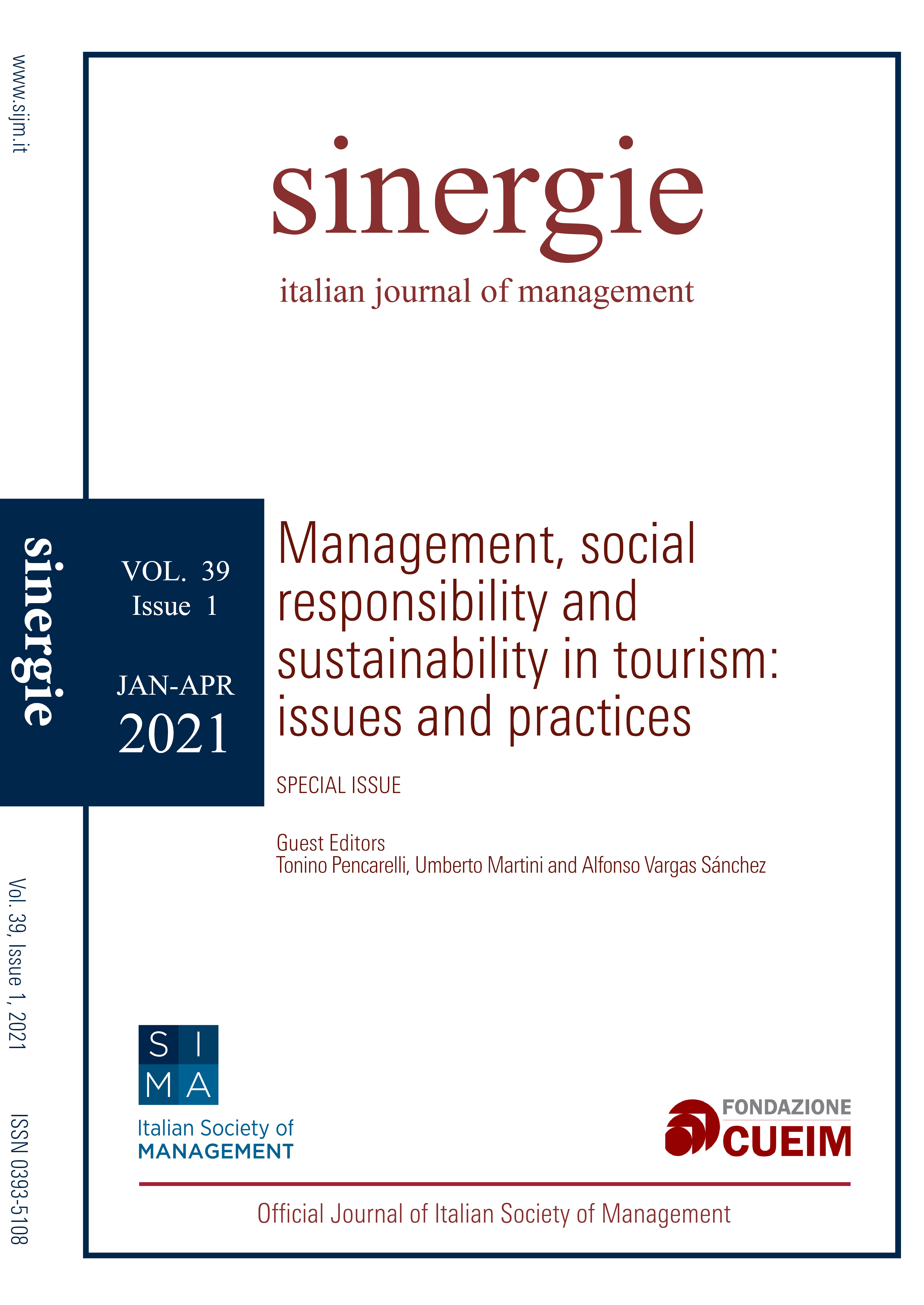 					View Vol. 39 No. 1 (2021): Management, social responsibility and sustainability in tourism: issues and practices
				
