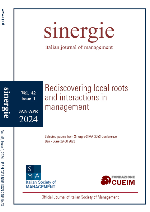 					View Vol. 42 No. 1 (2024): Rediscovering local roots and interactions in management
				